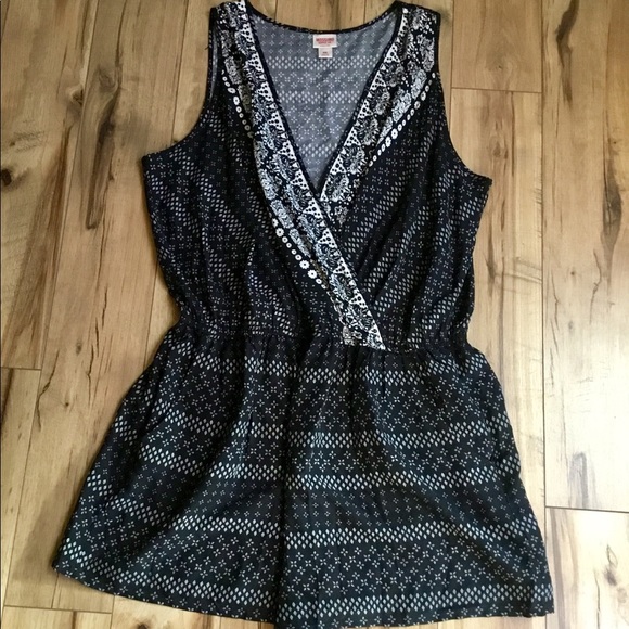 Mossimo Supply Co. Pants - Mossimo Faux Wrap Floral Romper, Sz XXL